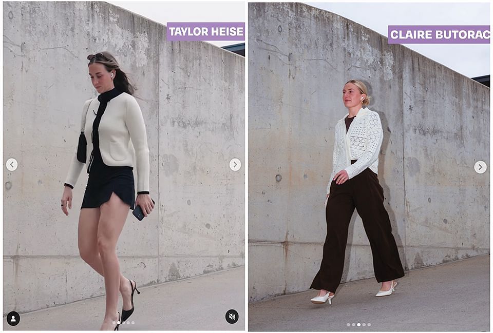 Frost forwards Taylor Heise (left photo)/ Claire Butorac (right photo) (via Instagram/@thepwhlofficial)